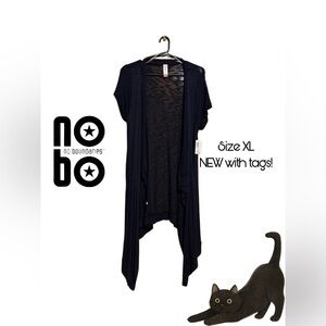 🖤 No Boundaries Sharkbite Open Front Cardigan, Size XL Jrs